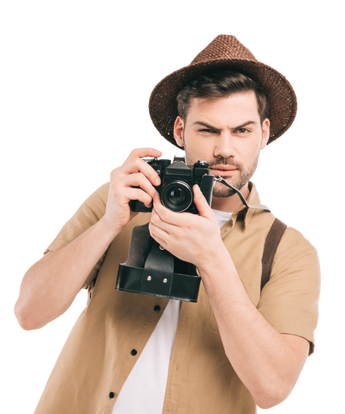 Man holding camera